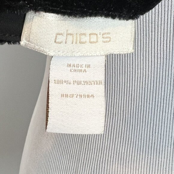 Chico’s Scarf Black Slinky Velvet Oblong NWT Whimsigoth Witchy - Picture 5 of 8